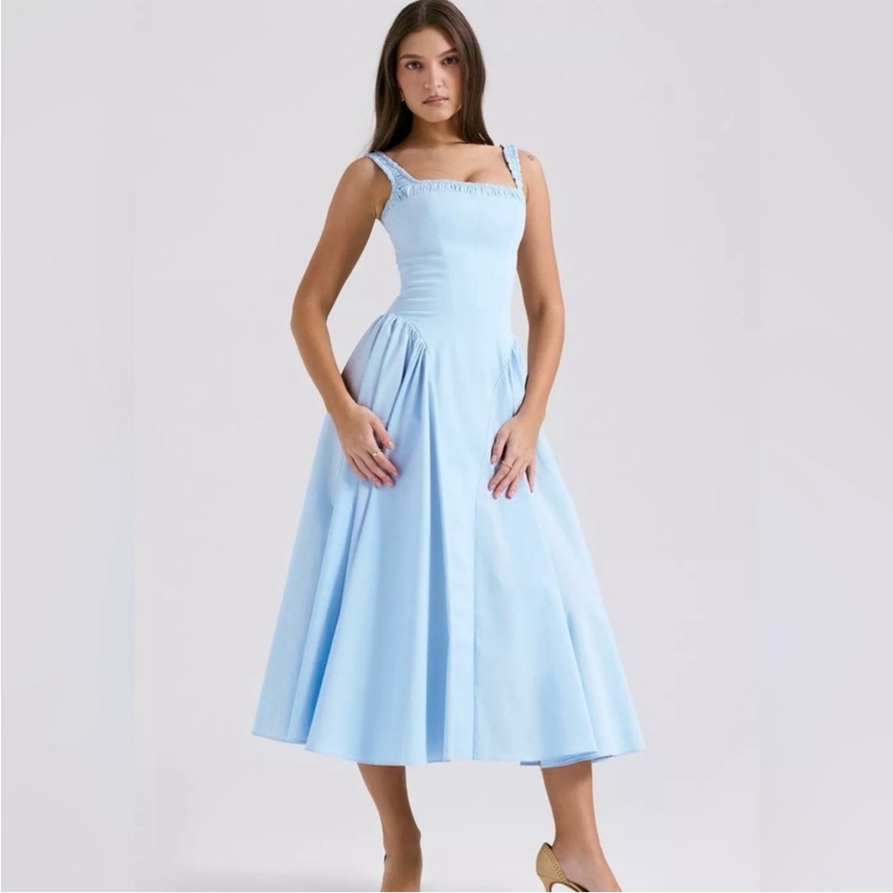 House Of CB Dorothy Dress in Blue